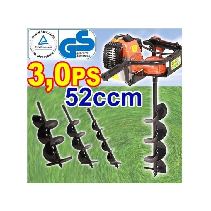 TARIERE THERMIQUE 52CC TIMBERTECH AVEC 3 MECHES