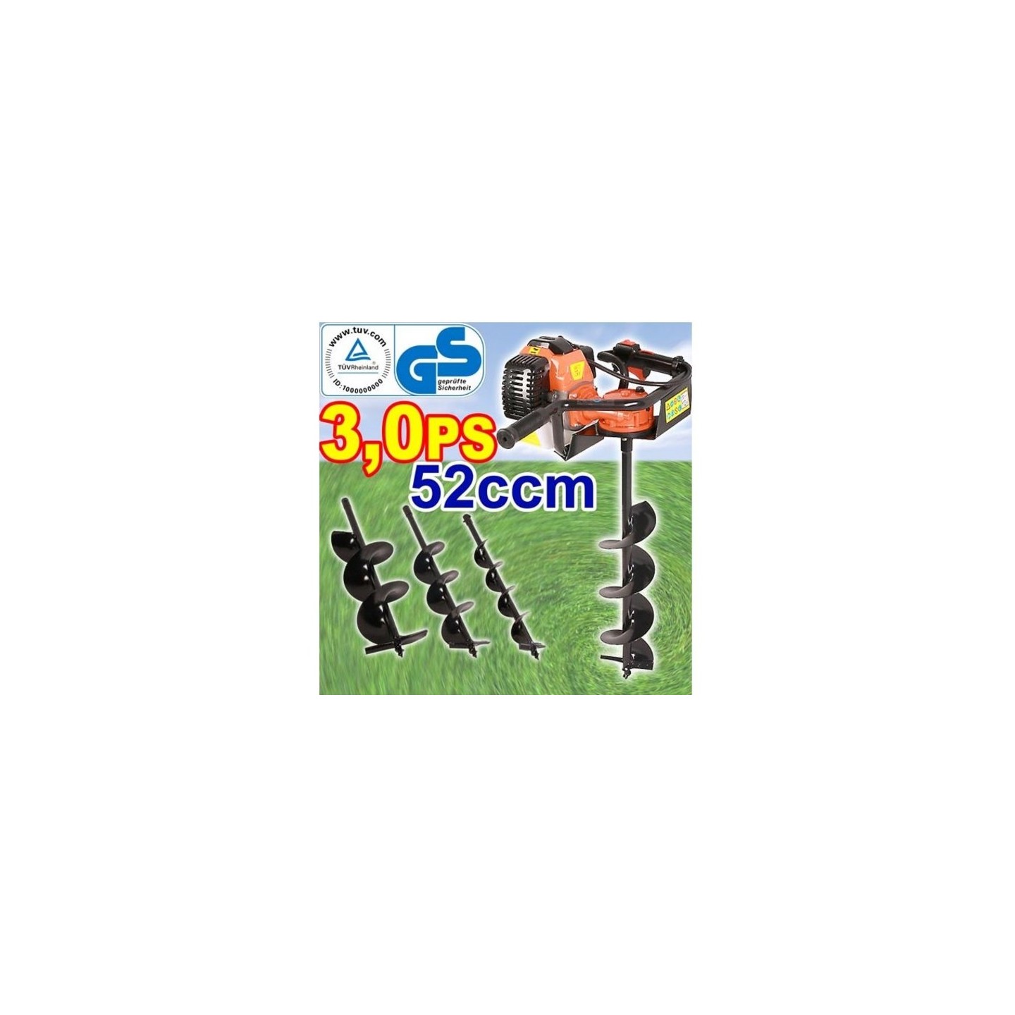 4 Messer & Fadenspule Set Für Timbertech MS52-2TL / MFS52 / MS-2TL-52 Motorsense – 3/4/8/40 Zahn Messer, Schnittdurchmesser 255 Mm, M10 Gewinde
