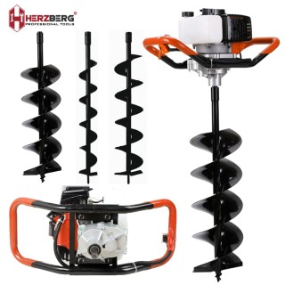 TARIERE THERMIQUE 52CC HERTZBERG  AVEC 3 MECHES